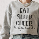 Eat, Sleep, Cheer Repeat Crewneck Sweatshirt