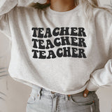 Groovy Teacher Crewneck Sweatshirt