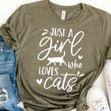 Just a Girl Who Loves Cats Shirt