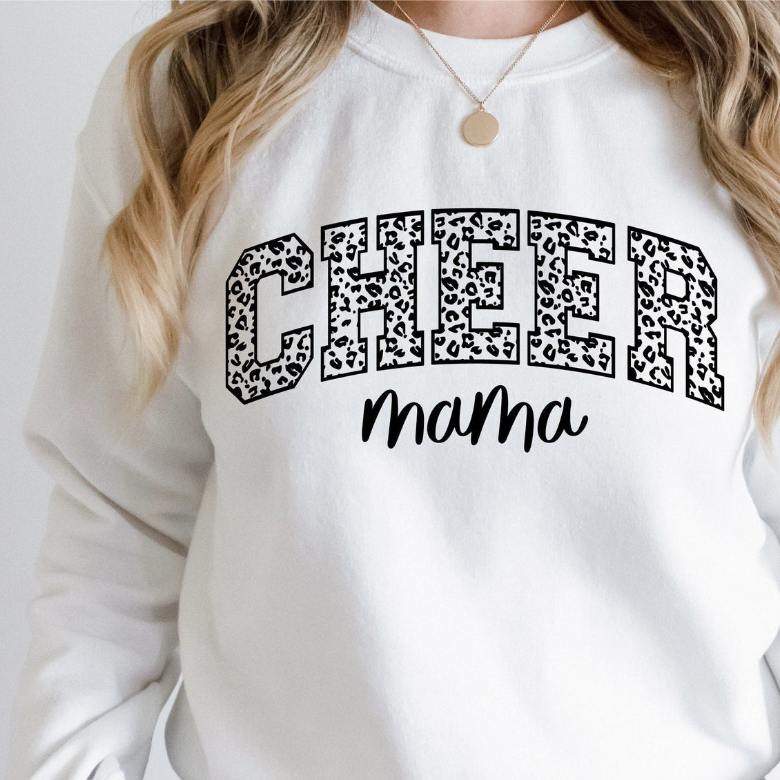 Leopard Cheer Mama Crewneck Sweatshirt