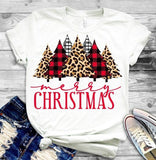 Merry Plaid & Leopard Christmas Shirt
