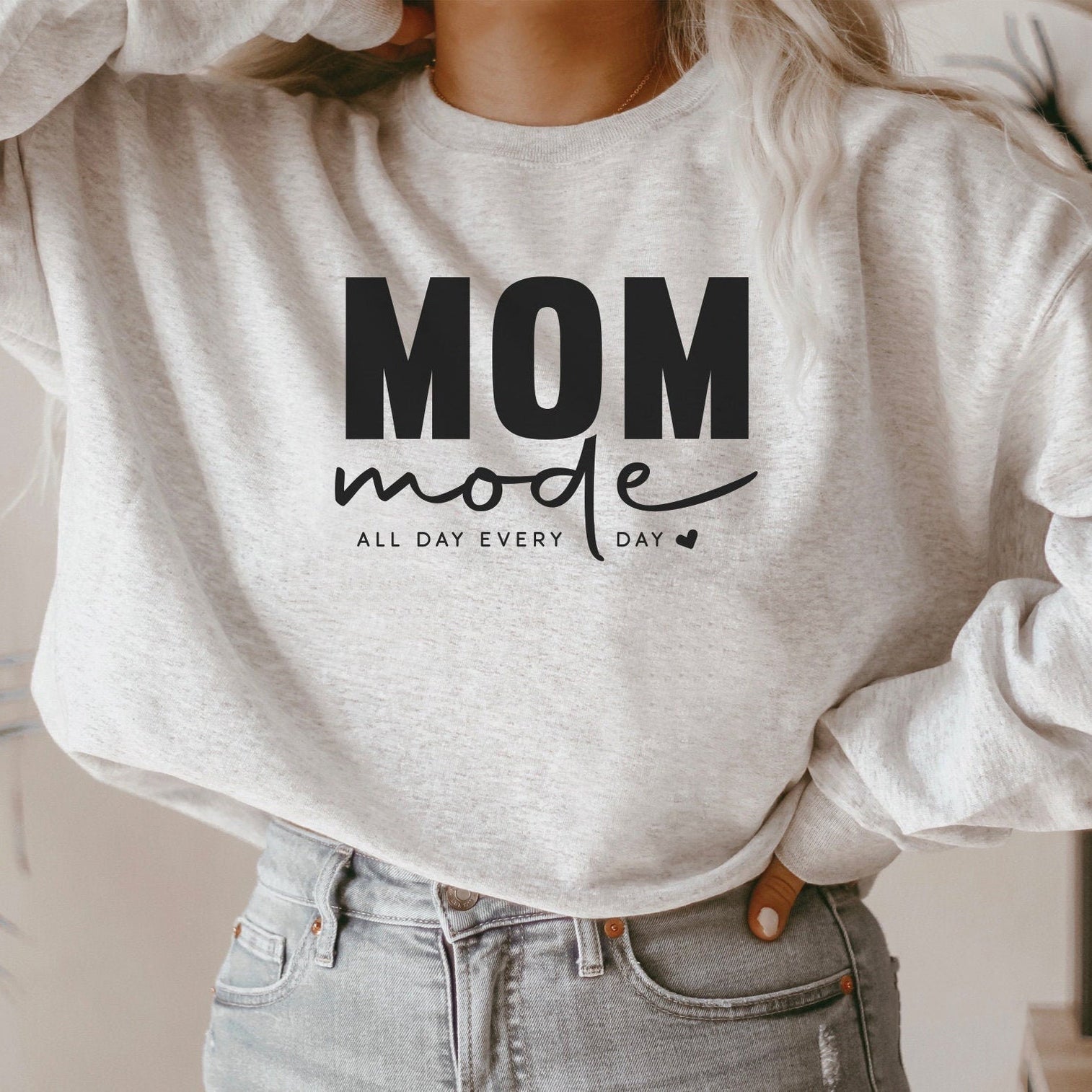 Mom Mode Crewneck Sweatshirt